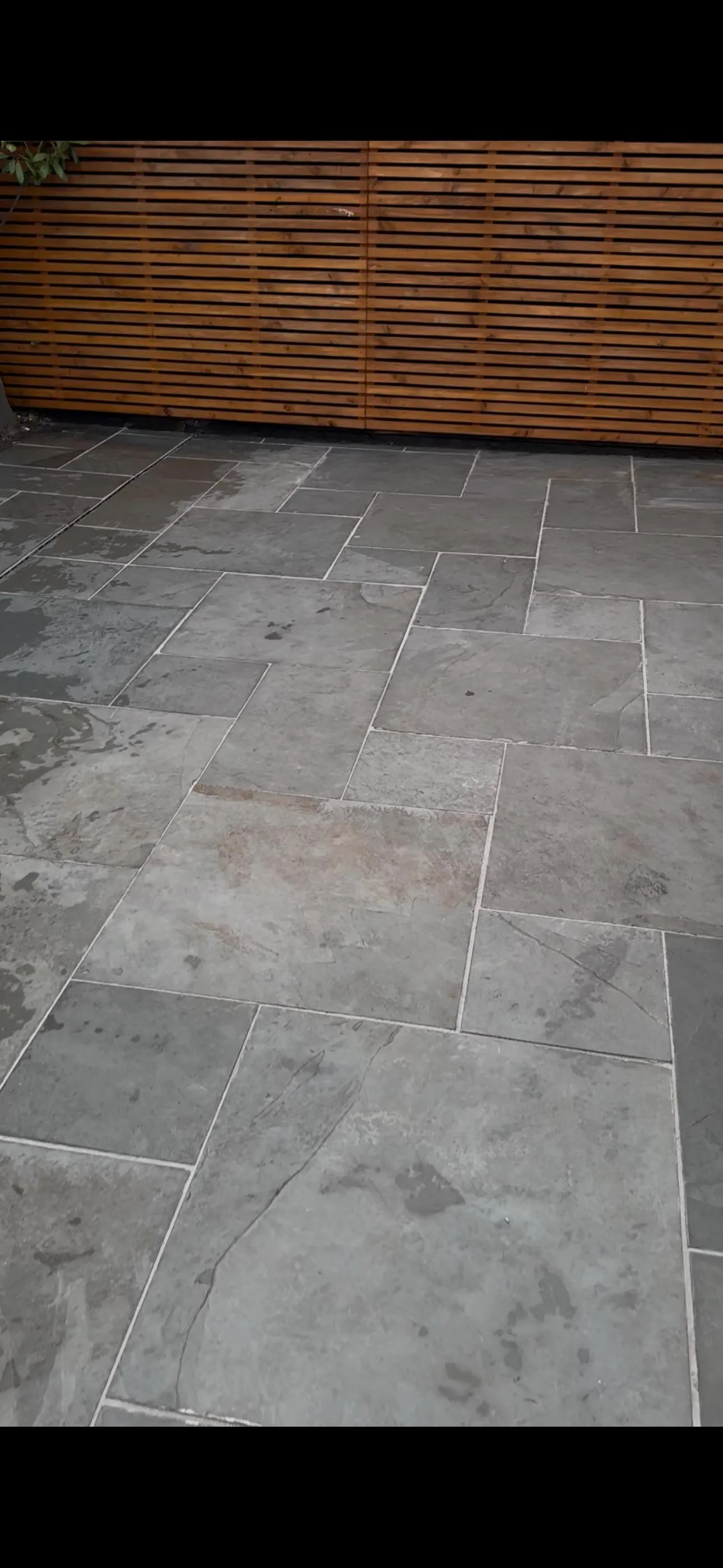 Natural Slate Patio Installation